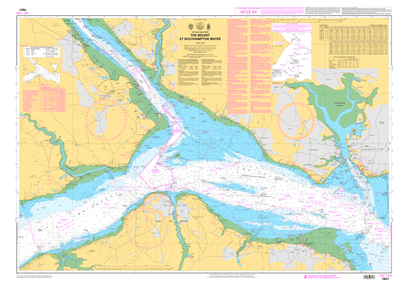 The Solent et Southampton Water - Reproduction en fac-similé de la carte GB 2036