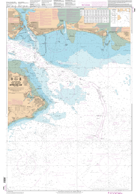 The Solent - Approches Est - Reproduction en fac-similé de la carte GB 2037