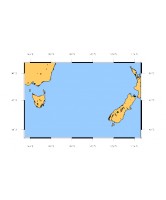 Mer de Tasman, de la Nouvelle-Zélande (New Zealand) au Sud-Est  de l'Australie (Australia)