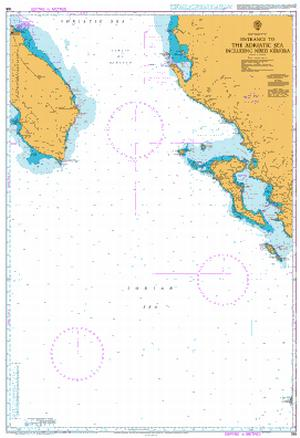 Entrance to the Adriatic Sea including Nisos Kerkira