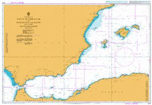 Strait of Gibraltar to Barcelona and Alger including Isla